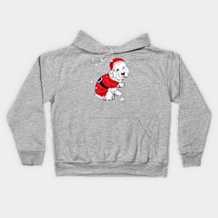 Santa's Little Helper Schnauzer Kids Hoodie